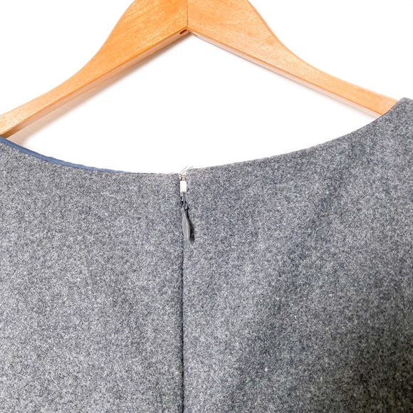 Tommy Hilfiger Wool Plaid Tartan Shift Tan Grey preppy dress - Picture 7 of 8